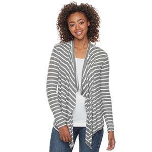 Juniors' SO® Waterfall Open-Front Cardigan