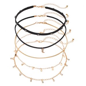 Mudd® Star & Moon Choker Necklace Set