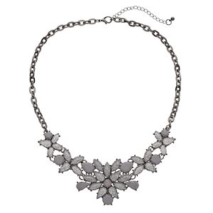 Mudd® Glittery Flower Statement Necklace