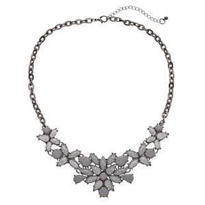 Mudd® Glittery Flower Statement Necklace