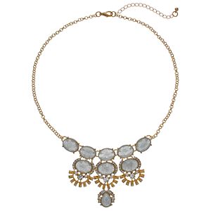 Mudd® Glittery Oval Cabochon Statement Necklace