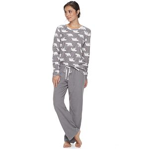 Women's SONOMA Goods for Life™ Pajamas: Microfleece 2-Piece PJ Set