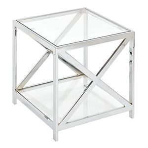 Madison Park Boston Glass End Table