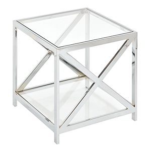 Madison Park Boston Glass End Table