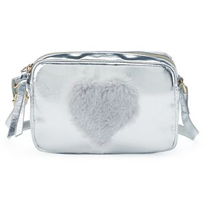 T-Shirt & Jeans Fuzzy Heart Crossbody Bag