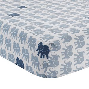 Lambs & Ivy Indigo Elephants Crib Sheet