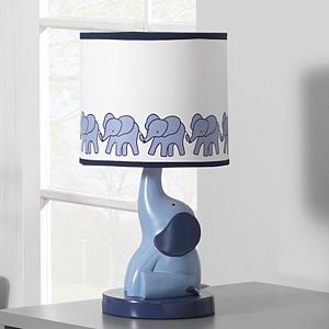 Lambs & Ivy Indigo Elephant Lamp with Shade & Bulb