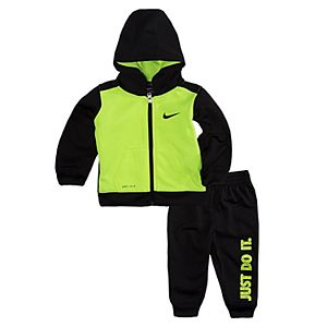 Baby Boy Nike Therma-FIT Colorblock Hoodie & Jogger Pants Set