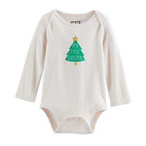 Jumping Beans® Baby Girl Christmas Glittery Graphic Bodysuit