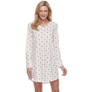 Women's Croft & Barrow® Pajamas: Knit Sleep Shirt