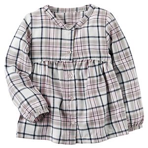 Toddler Girl Carter's Sparkle Plaid Button-Down Shirt