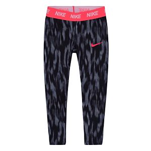 Toddler Girl Nike Dri-FIT Black Patterned Leggings