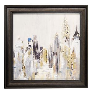 New View Metallic Cityscape Framed Wall Art