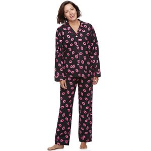 Women's Star & Skye Pajamas: Flannel Top & Pants PJ Set