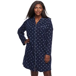 Plus Size Croft & Barrow® Pajamas: Long Sleeve Sleep Shirt