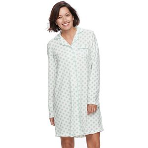 Petite Croft & Barrow® Pajamas: Long Sleeve Sleep Shirt