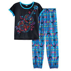 Disney / Pixar Coco Girls 6-12 Top & Bottoms Pajama Set