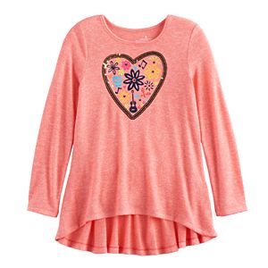 Disney / Pixar Coco Girls 4-7 Back Peplum Heart & Music Graphic Tee by Jumping Beans®