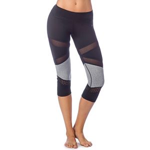 Women's PL Movement by Pink Lotus Active Color Block Yoga Capri Leggings
