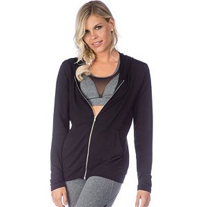 Women's PL Movement by Pink Lotus Cutout Back Zip-Up Hoodie