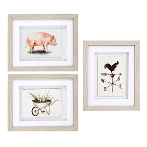 New View Farmhouse Framed Wall Art 3-piece Set