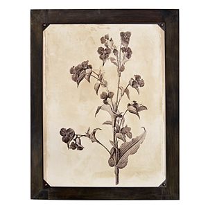 New View Rustic Botanical Flowers Wall Art
