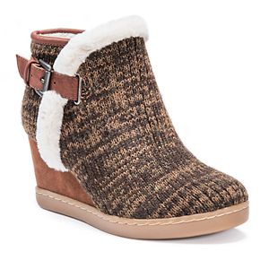 MUK LUKS AnnMarie Women's Wedge Water Resistant Ankle Boots
