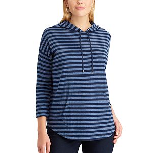 Women's Chaps Striped Double-Knit Hoodie