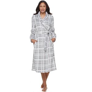 Women's Croft & Barrow® Plaid Long Sleeve Robe