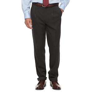 Big & Tall Chaps Classic-Fit Performance Pleated Dress Pants