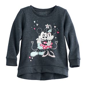 Disney's Mickey Mouse & Minnie Mouse Baby Girl High-Low Fleece Lined Pullover Sweater by Jumping Beans®