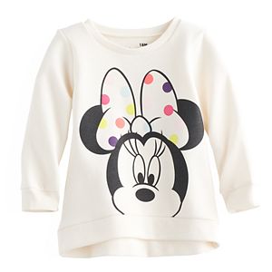 Disney's Minnie Mouse Baby Girl High-Low Fleece Lined Pullover Sweater by Jumping Beans®