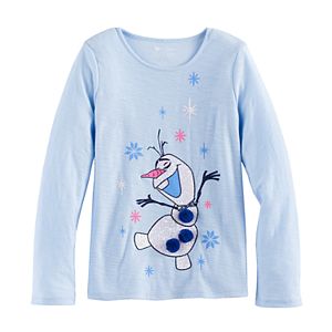 Disney's Frozen Olaf Girls 4-7 Glittery Graphic Tee by Jumping Beans®