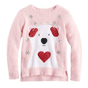 Girls 7-16 & Plus Size It's Our Time Fuzzy Ugly Christmas Sweater