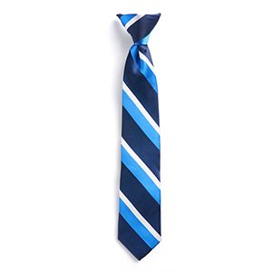 Boys 4-20 Chaps Blue Striped Clip-On Tie