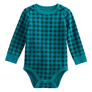 Baby Boy Jumping Beans® Plaid Thermal Bodysuit