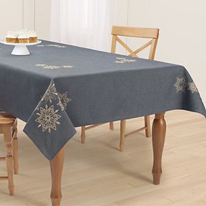 St. Nicholas Square® Snowflake Embroidered Tablecloth