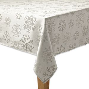 The Big One® Silver Snowflake Tablecloth
