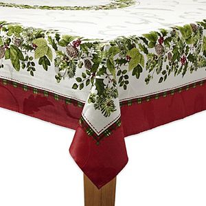 St. Nicholas Square® Holly Pine Border Tablecloth