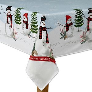 St. Nicholas Square® Snowman Border Tablecloth