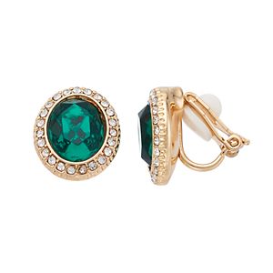 Chaps Halo Oval Nickel Free Clip-On Stud Earrings