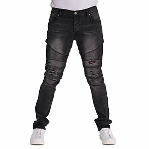 Men's True Luck Judge Moto Slim-Fit Jeans
