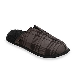 Men's Dearfoams Plaid Microfiber Scuff Slippers