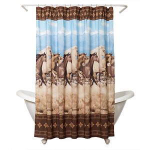 Zenna Home Running Free Shower Curtain