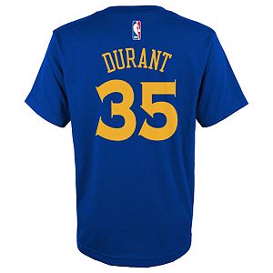 Boys 8-20 Golden State Warriors Kevin Durant Player Name & Number Replica Tee