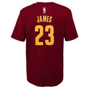 Boys 8-20 Cleveland Cavaliers LeBron James Player Name & Number Replica Tee