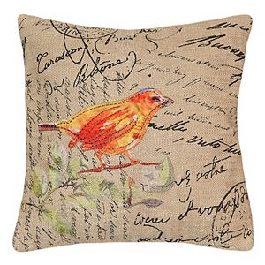Spencer Home Decor Hopeful Bird Stamp Throw Pillow