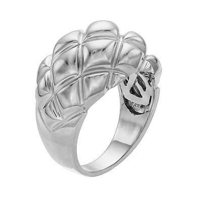 Sterling Silver Quilted Ring
