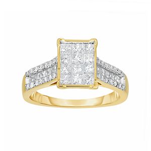 14k Gold 1 Carat T.W. Diamond Ring