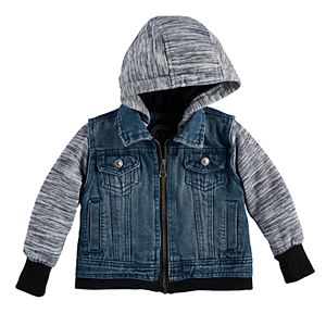 Baby Boy Urban Republic Denim Vest Fleece Lightweight Jacket